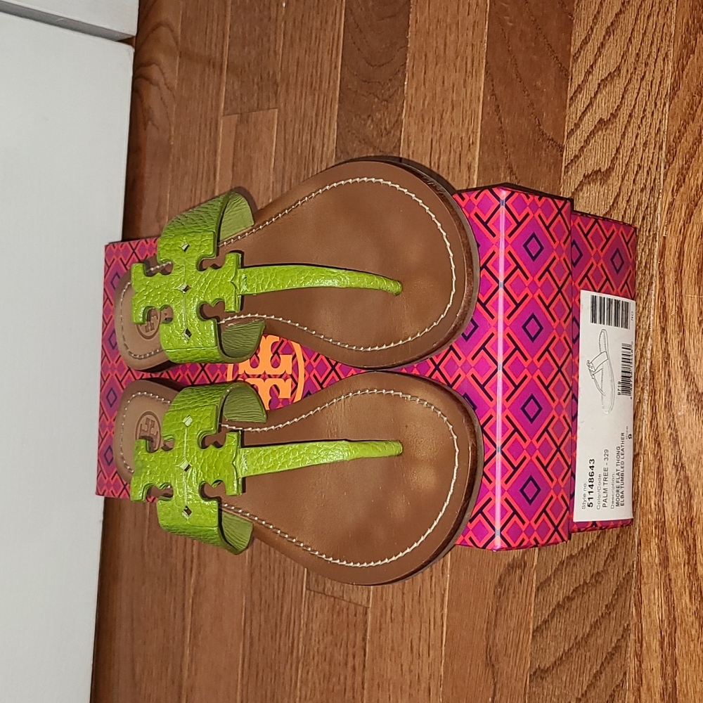 Tory Burch green sandals